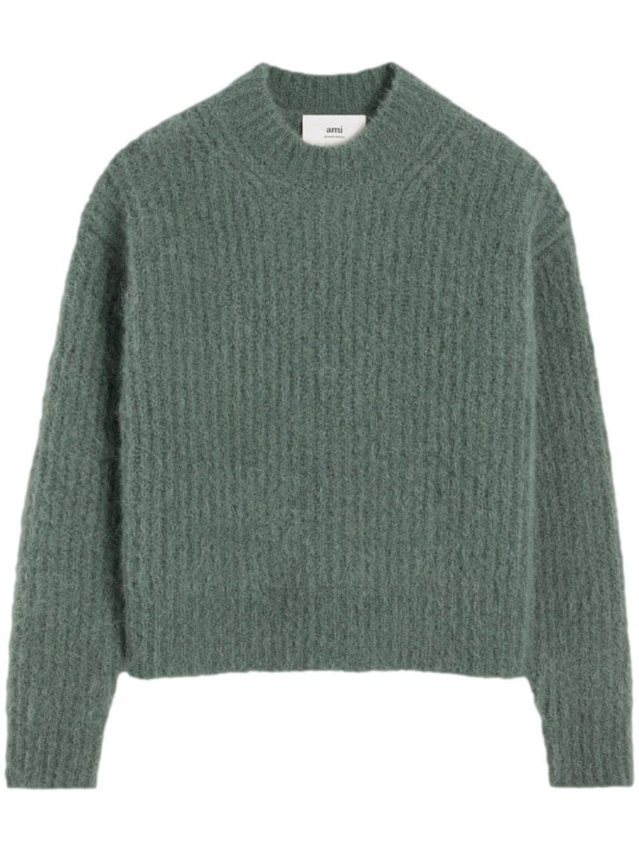 ribbed wool blend sweater