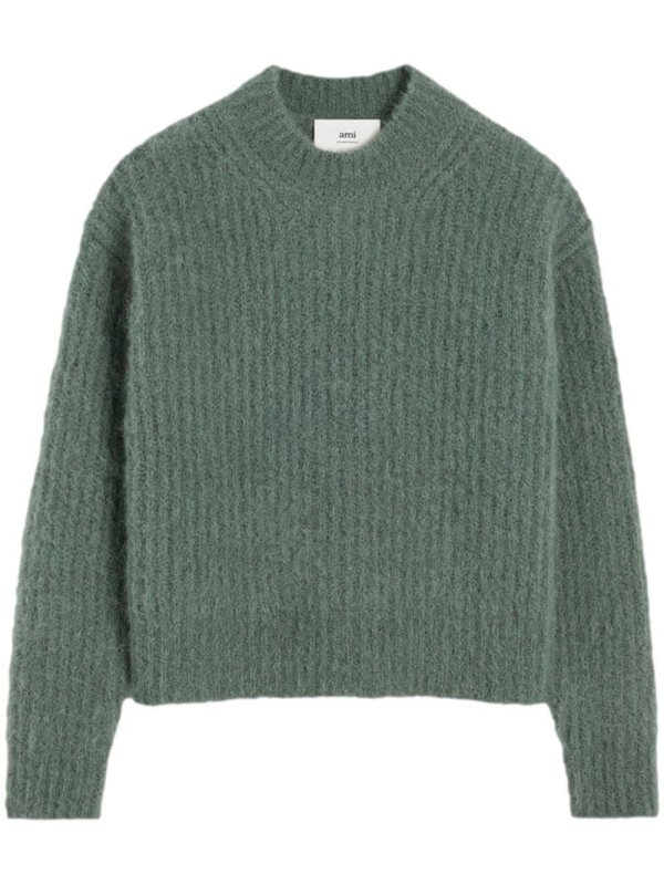 ribbed wool blend sweater