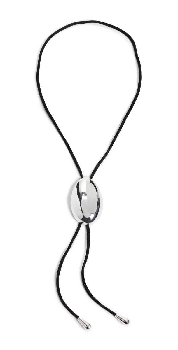 Annika Inez Verical Bolo Pendant Necklace Silver