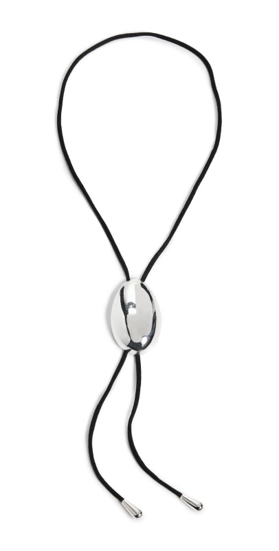 Annika Inez Verical Bolo Pendant Necklace Silver