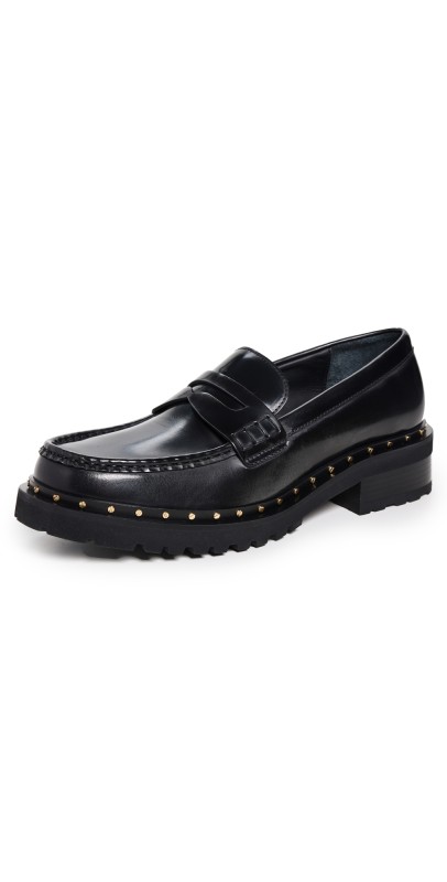 Golden Goose Chunky Loafers with Studded Welt Black