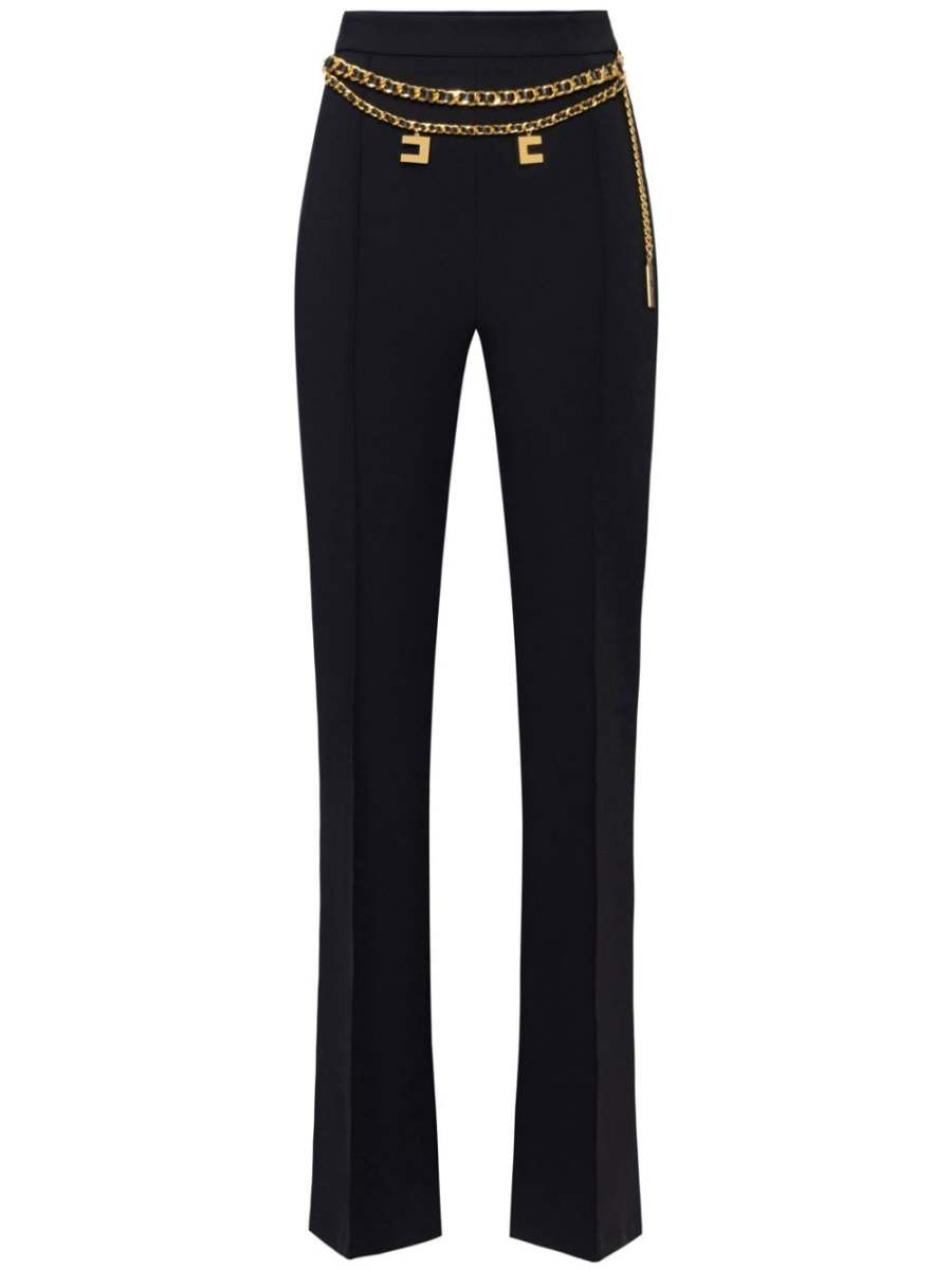 belted crepe palazzo trousers