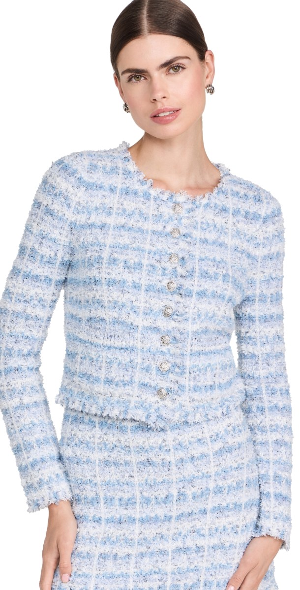 LoveShackFancy Spindle Cardigan Glacier Sky