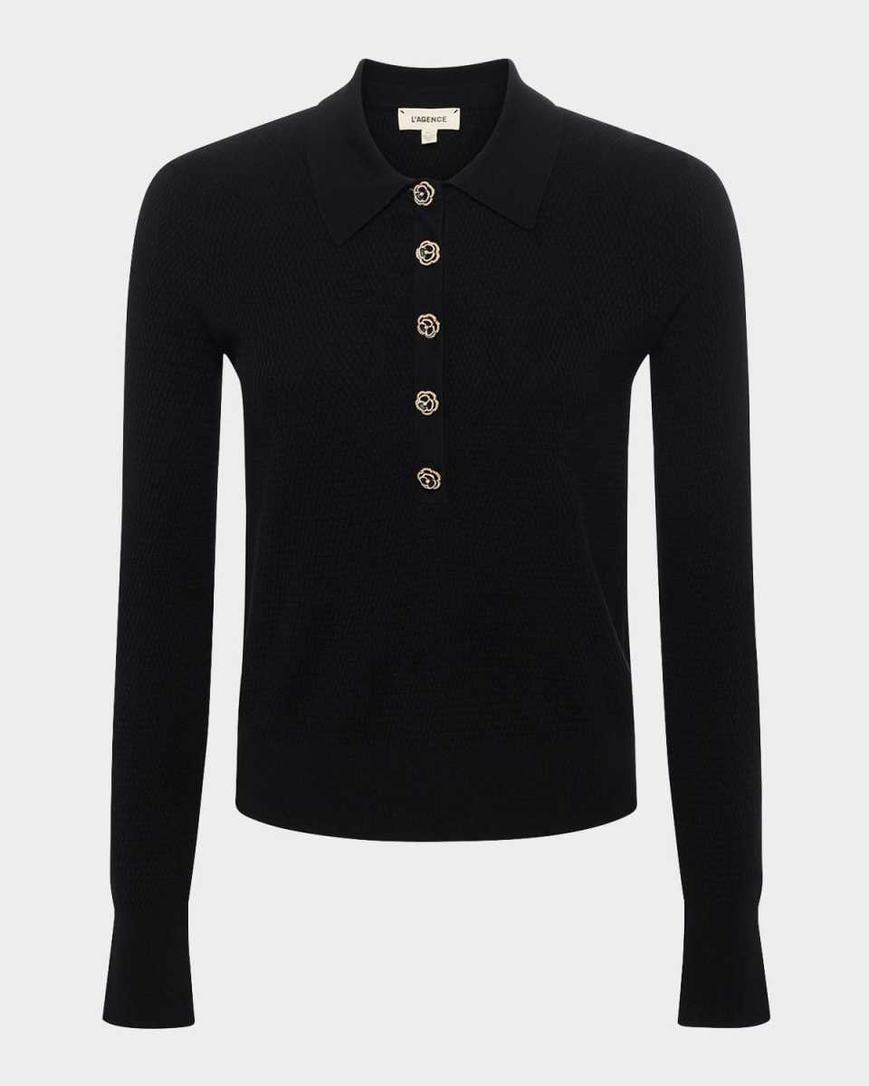 Sterling Jewel-Button Sweater