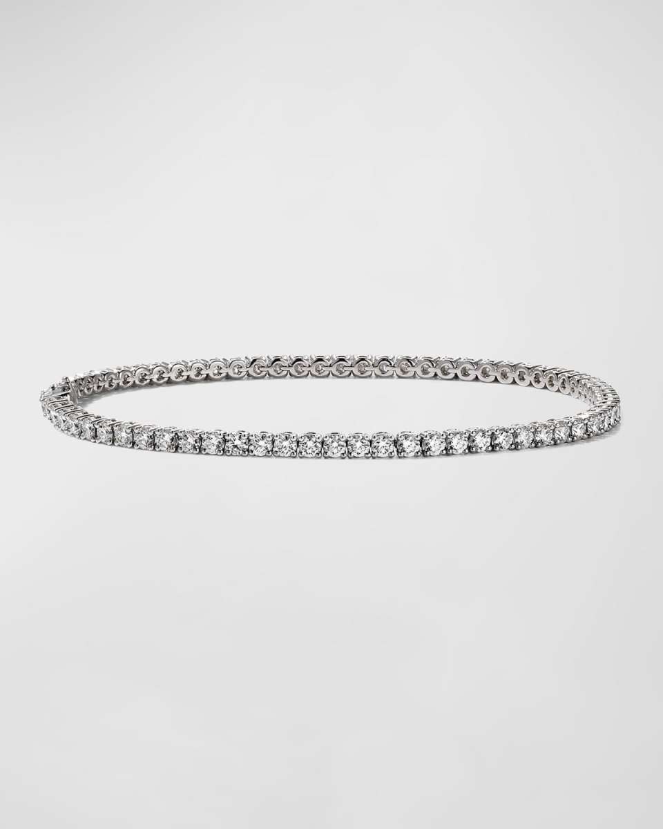 18k White Gold 71-Diamond Tennis Bracelet, 3.30tcw