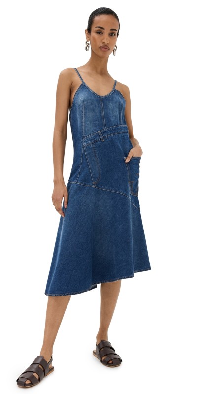JW Anderson Twisted Strappy Dress Light Blue