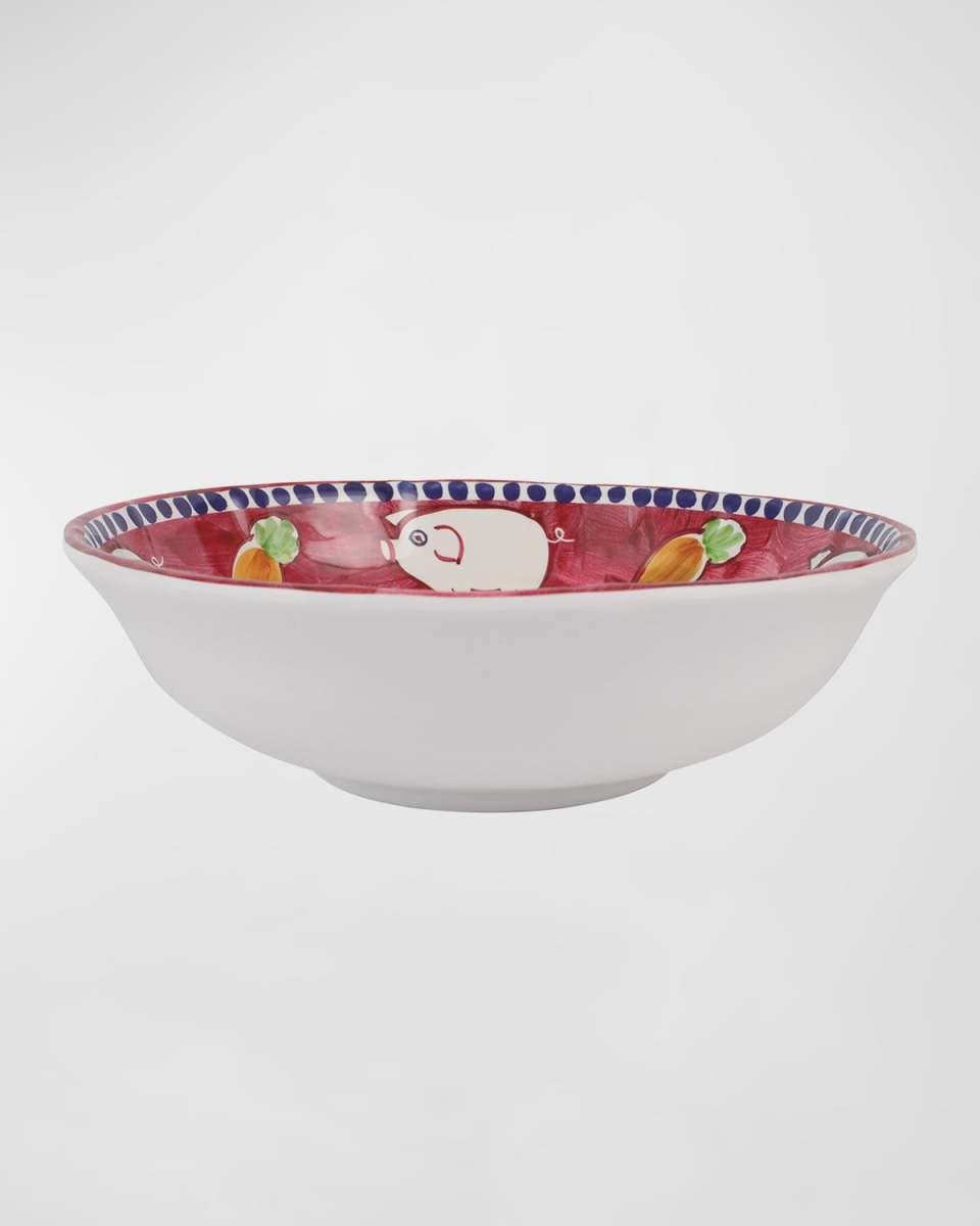 Melamine Campagna Porco Large Serving Bowl