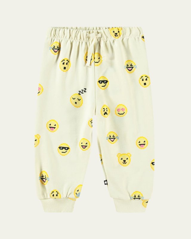 Boy's Simeon Emoticon-Inspired Sweatpants. Size Newborn-