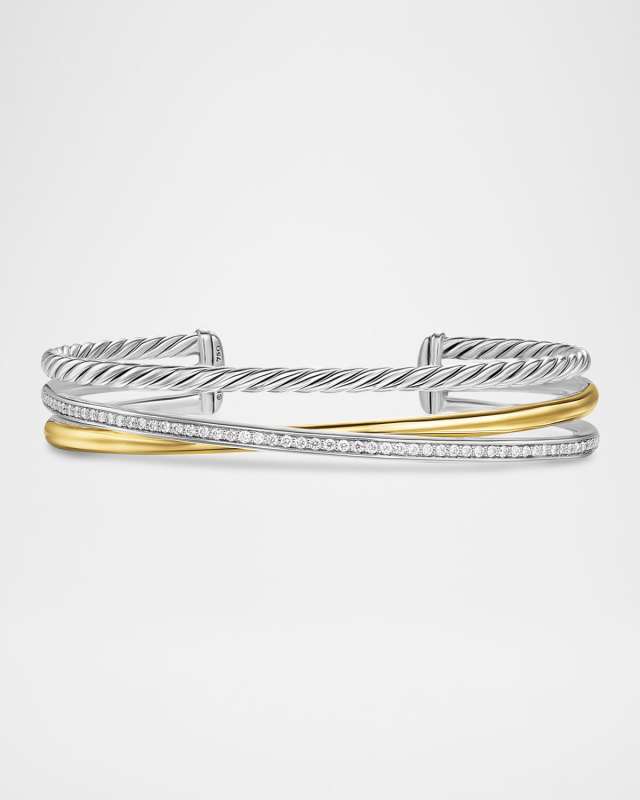 11mm Crossover Bracelet in Silver