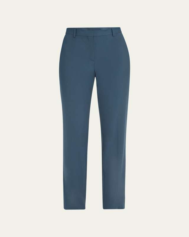 Treeca Traceable Wool Full-Length Slim Trousers
