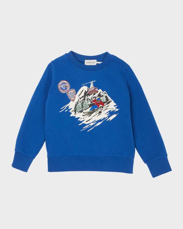 Boy's Graphic Skii Sweatshirt, Size 8-14