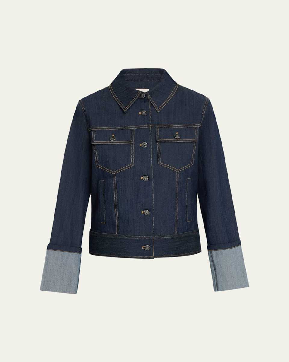 Beni Topstitched Stretch Denim Jacket