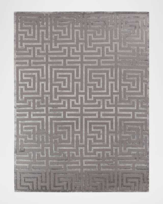 Trellis Hand-Knotted Rug, 9' x 12'