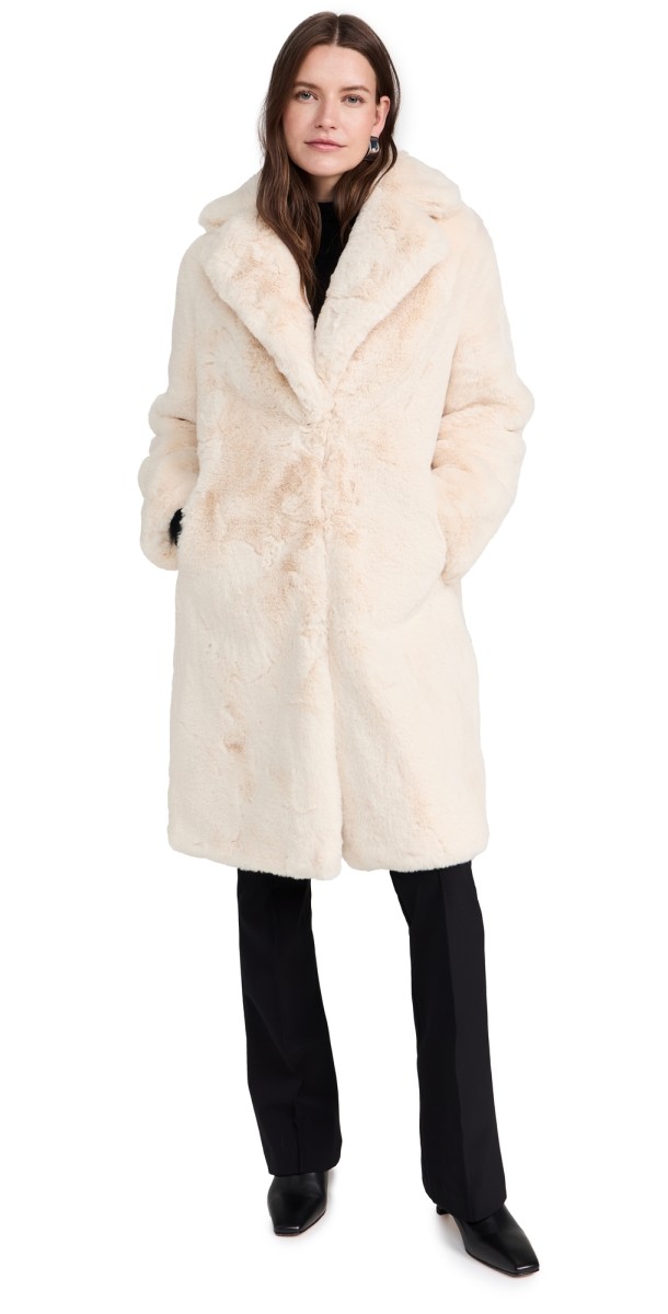 Apparis Steffi Long Coat Cream