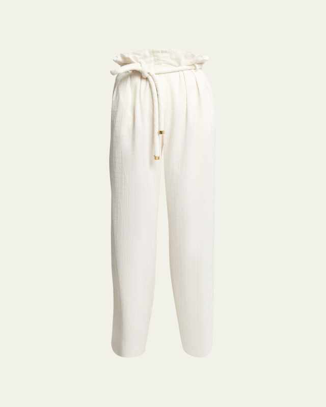 Tristin Mini Check Pants with Tie Belt