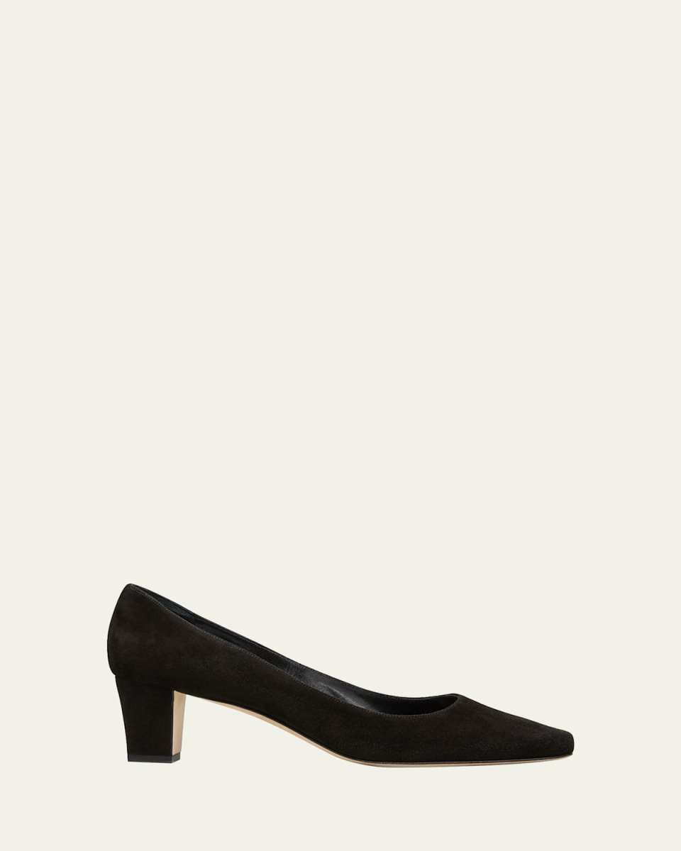 Okkatopla Suede Block-Heel Pump