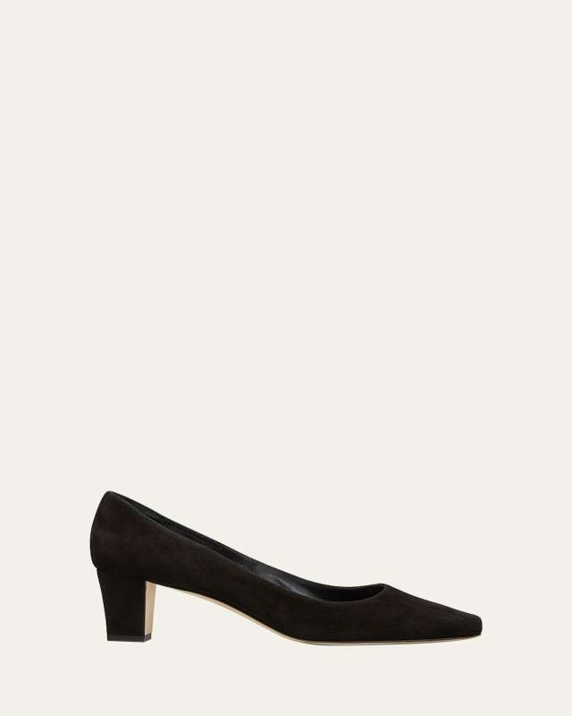 Okkatopla Suede Block-Heel Pump