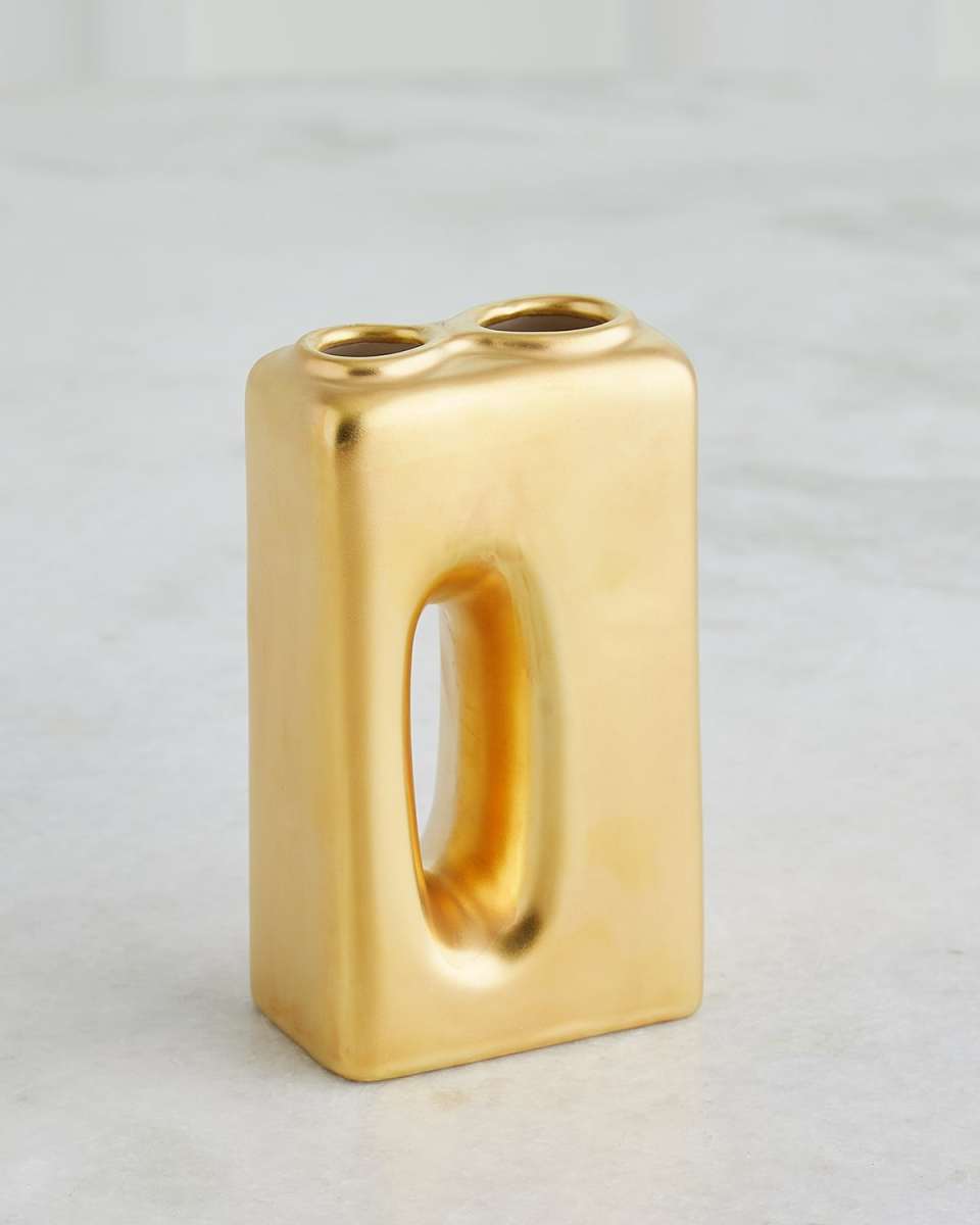 Oh Yes Matte Gold Vase, 6"