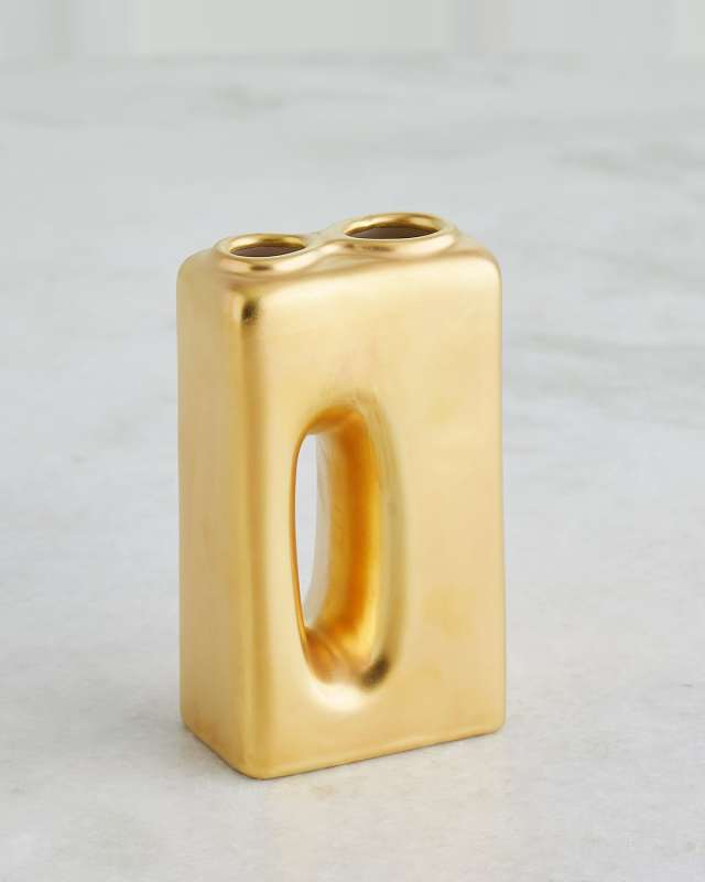 Oh Yes Matte Gold Vase, 6"