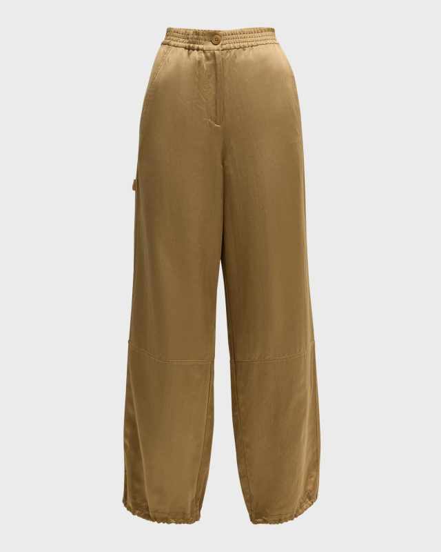 Slouchy Coolness Wide-Leg Shimmer Pants