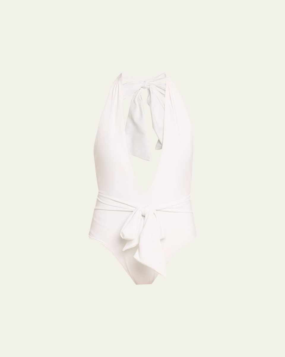 Raquel Solid Backless One-Piece Swimsuit