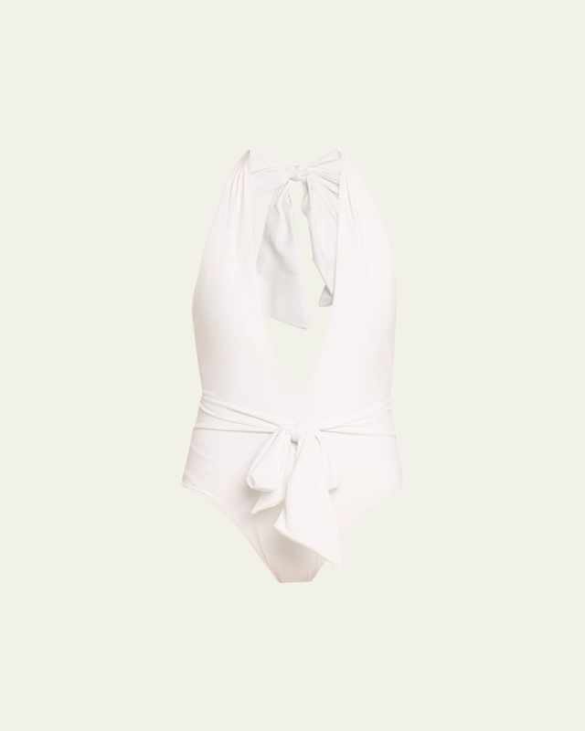 Raquel Solid Backless One-Piece Swimsuit