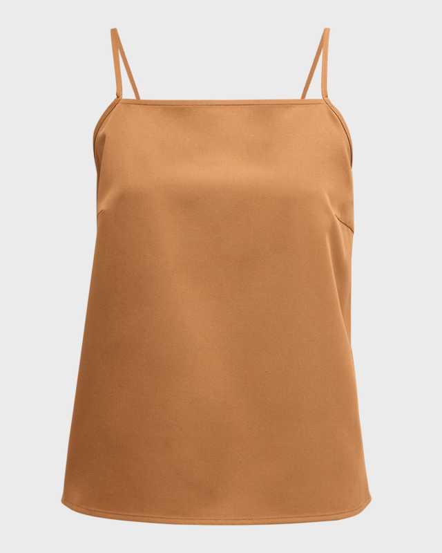 Square-Neck Woven Twill Cami