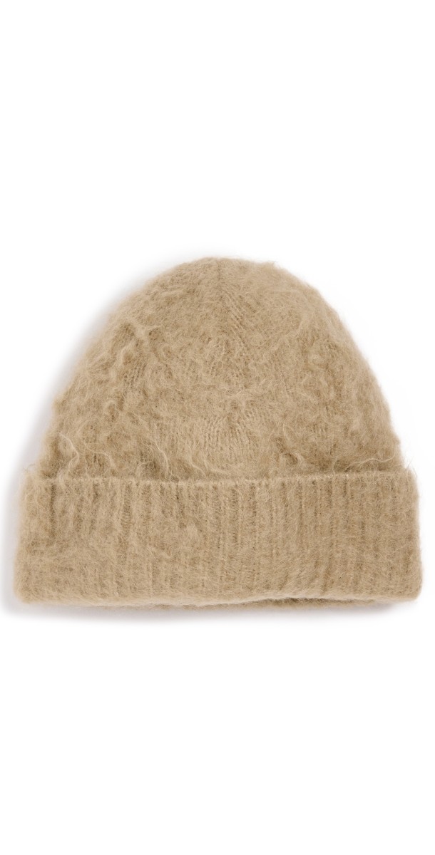 Acne Studios Fuzzy Beanie Dark Beig