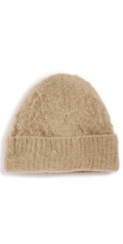 Acne Studios Fuzzy Beanie Dark Beig