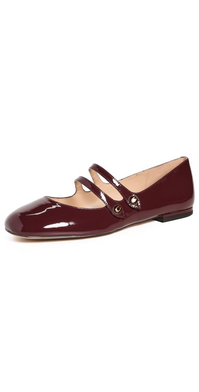 Coach Winley Mary Jane Flats Merlot