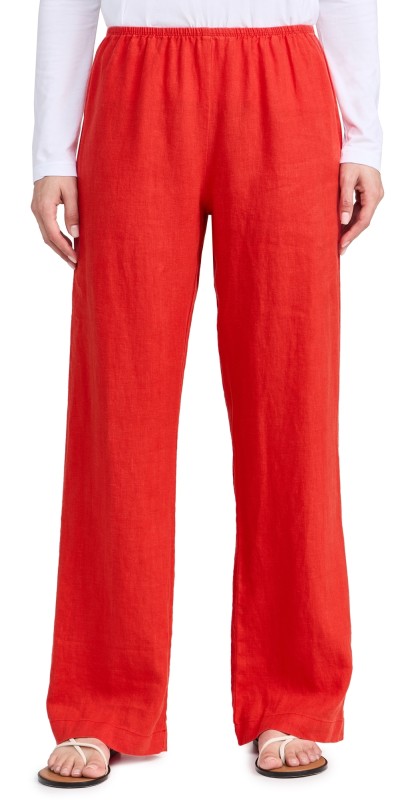DONNI. The Linen Simple Pants Tomato