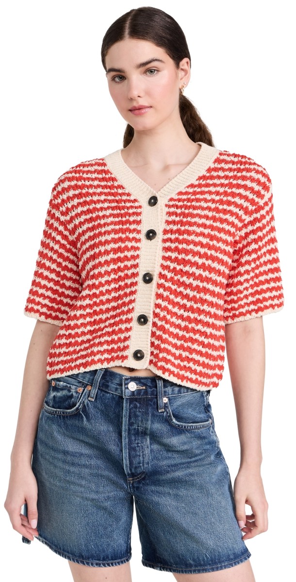 Closed Short Sleeve Cardigan Arabiata