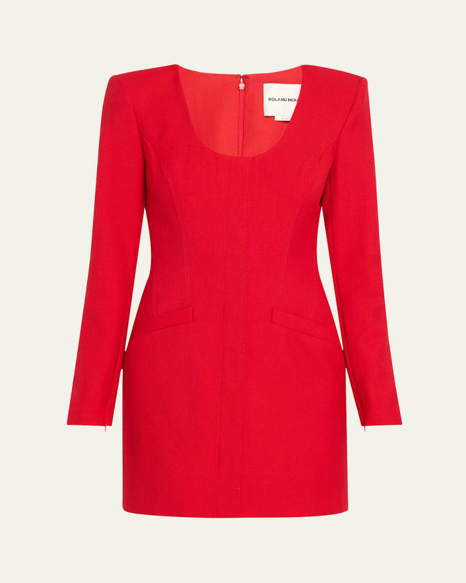 Tailored Wool Mini Dress