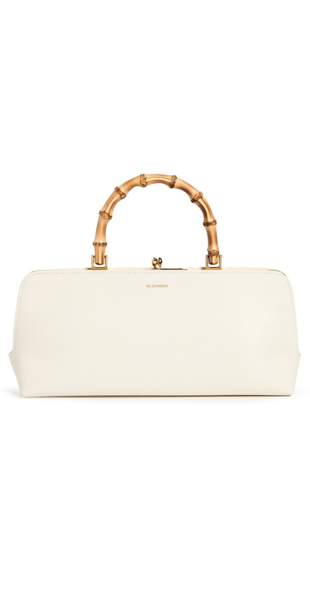 Jil Sander Goji SM Bamboo Bag Eggshell