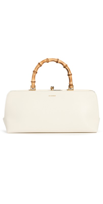 Jil Sander Goji SM Bamboo Bag Eggshell