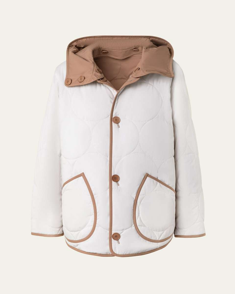 Bicolor Techno Dot Quilted Jacket