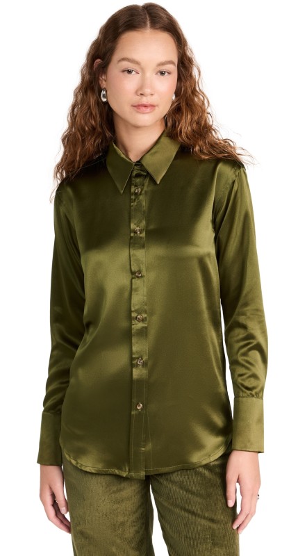 SPRWMN Slim Button Up Shirt Moss
