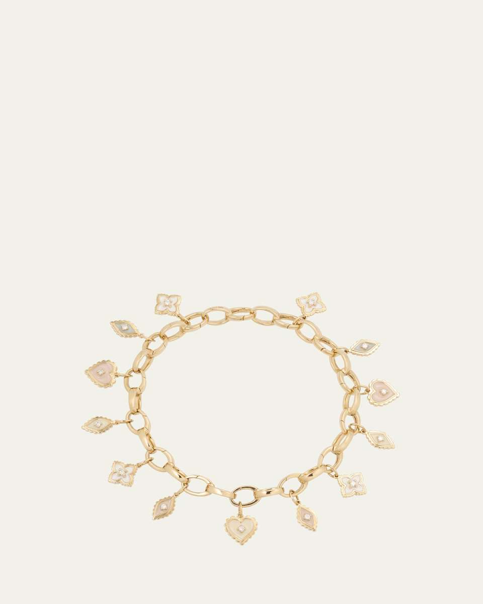 Enamel & Diamond Charm Bracelet