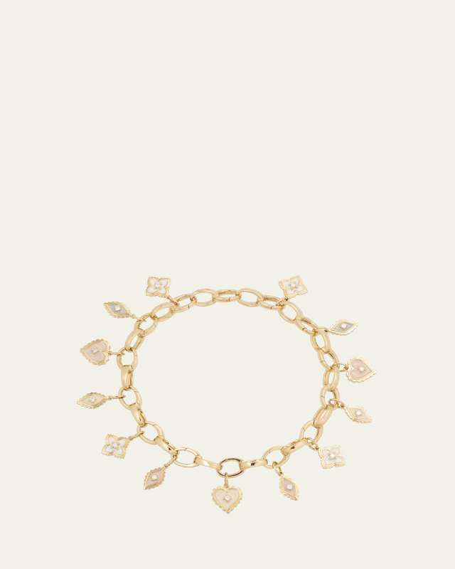 Enamel & Diamond Charm Bracelet
