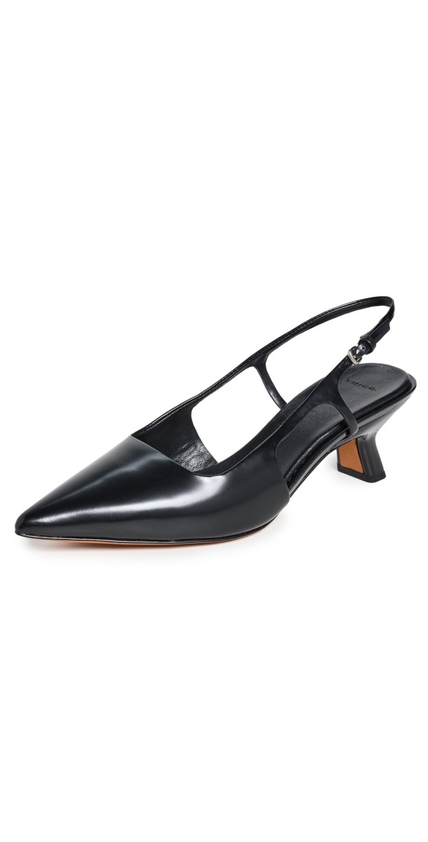 Vince Bianca Slingback Heels Black