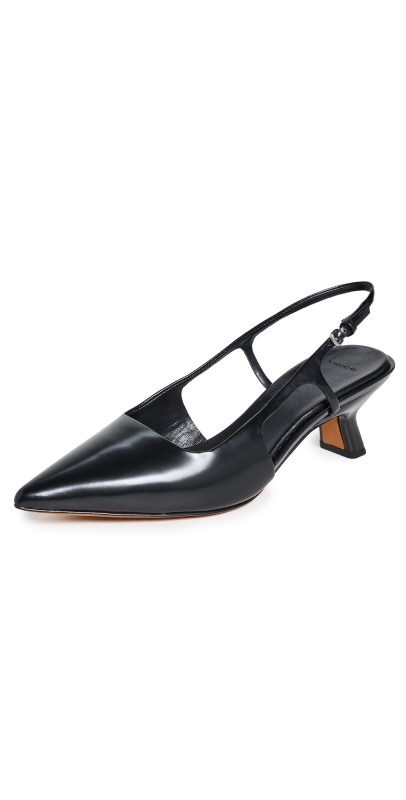 Vince Bianca Slingback Heels Black