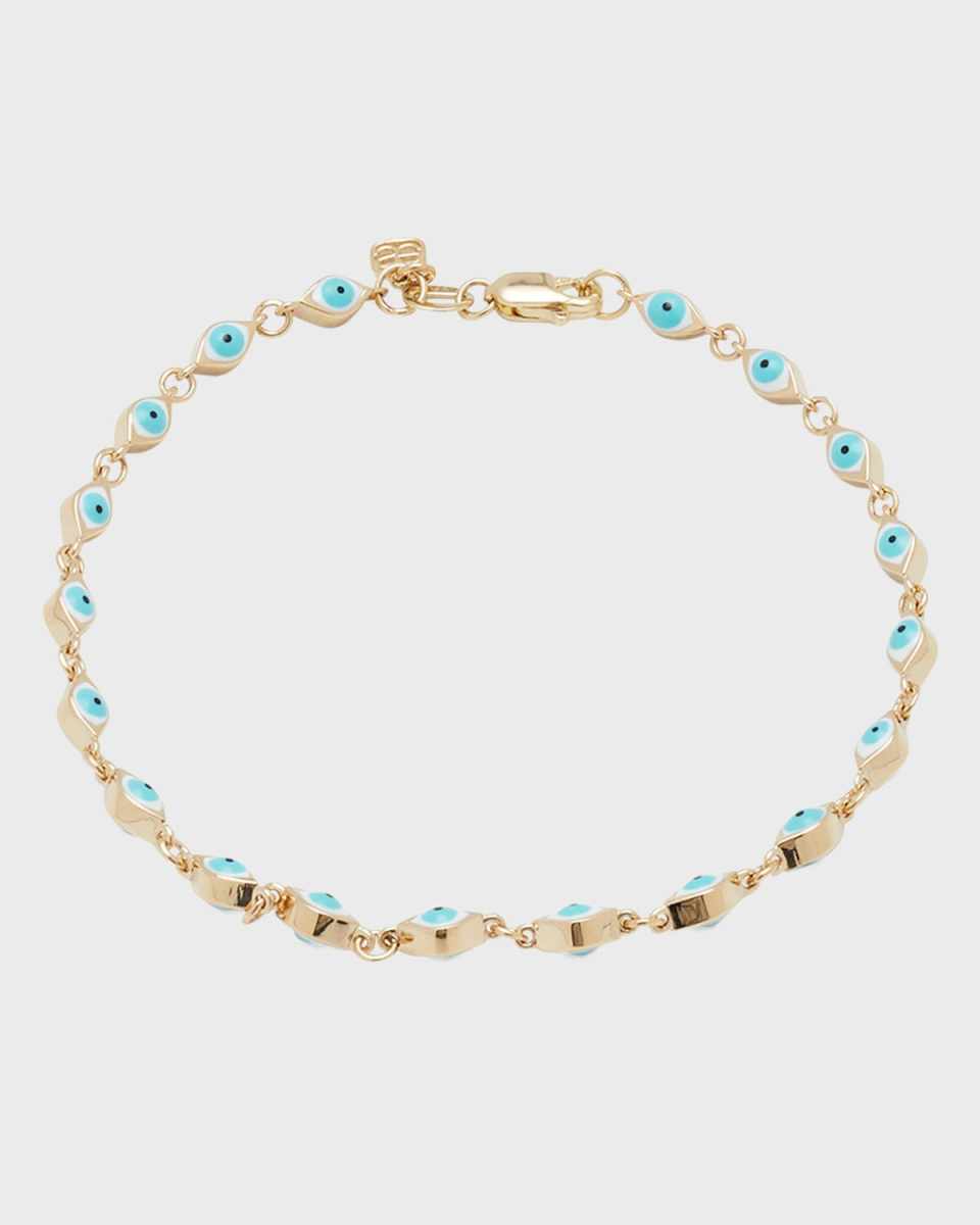 Mini Enamel Evil Eye Eternity Bracelet