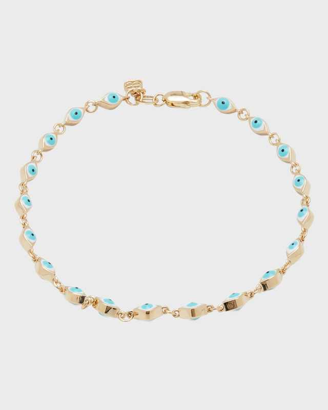 Mini Enamel Evil Eye Eternity Bracelet