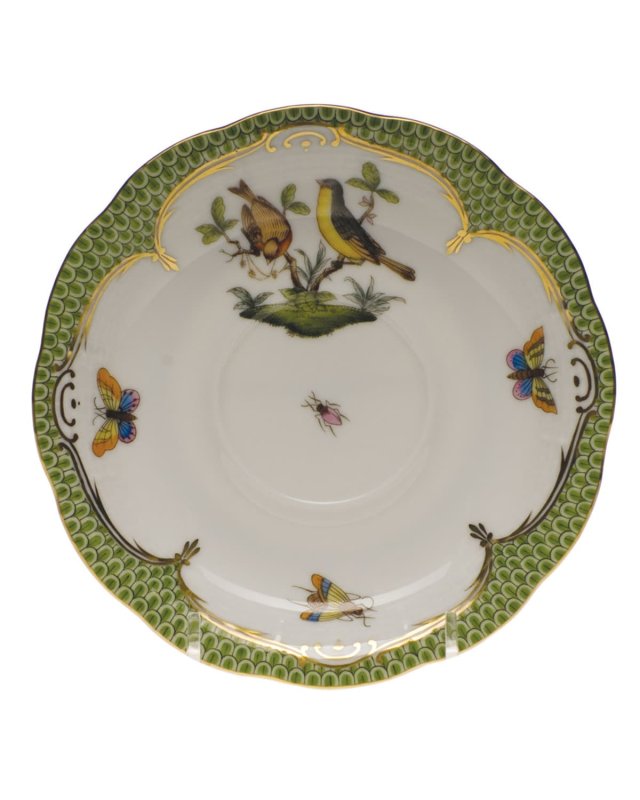 Rothschild Bird Green Motif 07 Tea Saucer