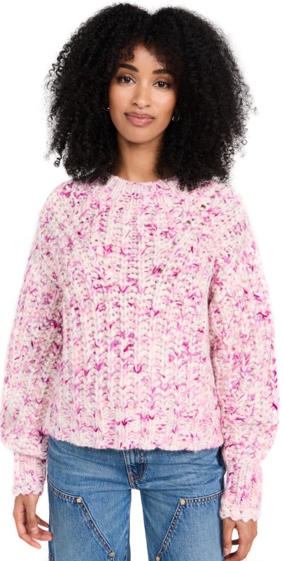 LoveShackFancy Vollare Alpaca Sweater Berry Medley