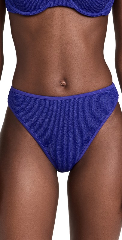 Good American Always Fits Good Waist Bikini Bottoms Capri Blue