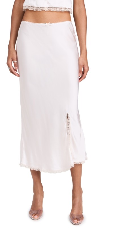 GUIZIO Kahli Midi Skirt Ballet Slipper/Ivory