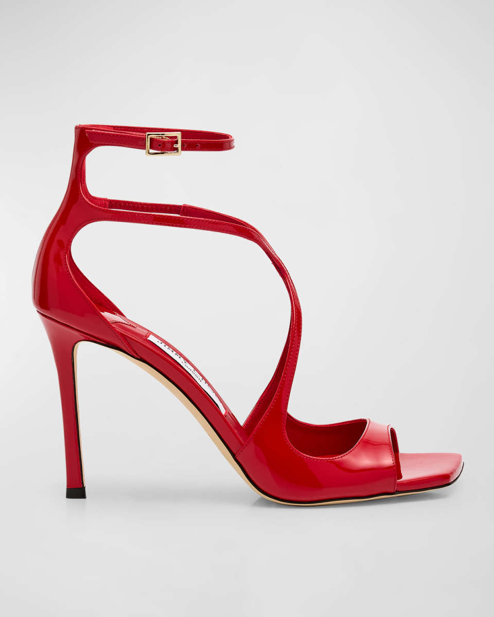 Azia Patent Strappy Stiletto Sandals
