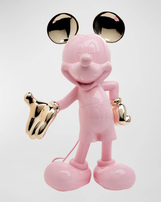 Mickey Welcome Figurine - Glossy Pastel Pink