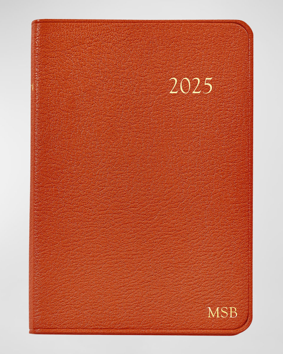 2025 Leather Daily Journal, Personalized